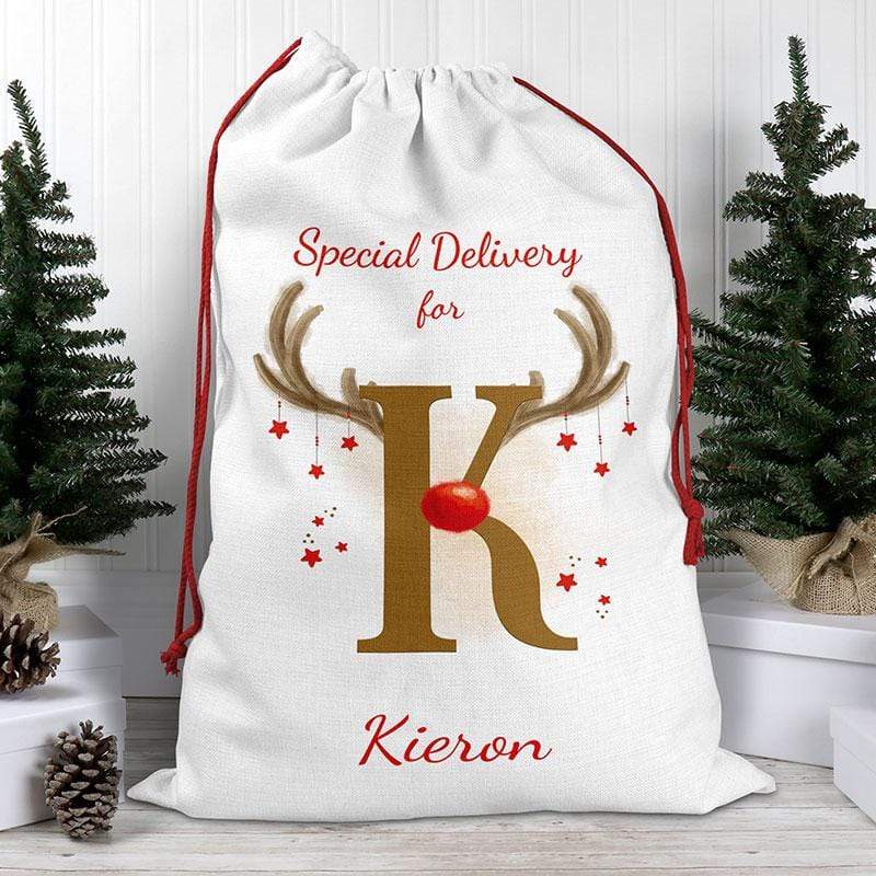 Alphabet Initial Santa Sack
